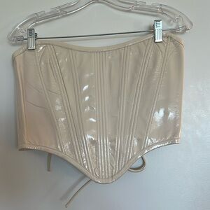 Patent Cream Corset Size M